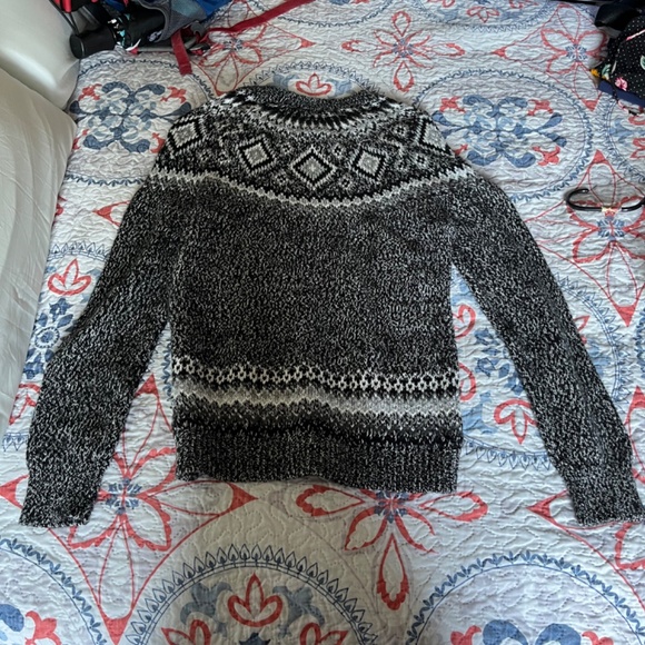 Black, white, and silver Old Nave Thick Sweater - Picture 3 of 6